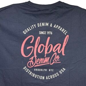 Johnny Bigg Global Denim‎ Co. T-Shirt Mens XL Blue Graphic Tee